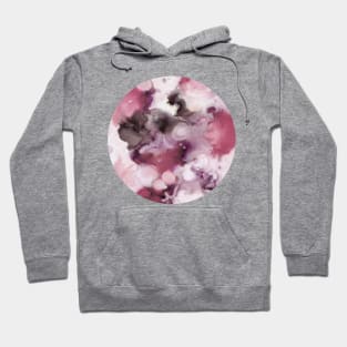 Organic Abstract in shades of plum Hoodie